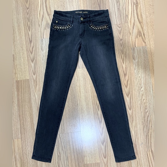 Cool Black Skinny Michael Kors Jeans size 00 - Picture 2 of 4